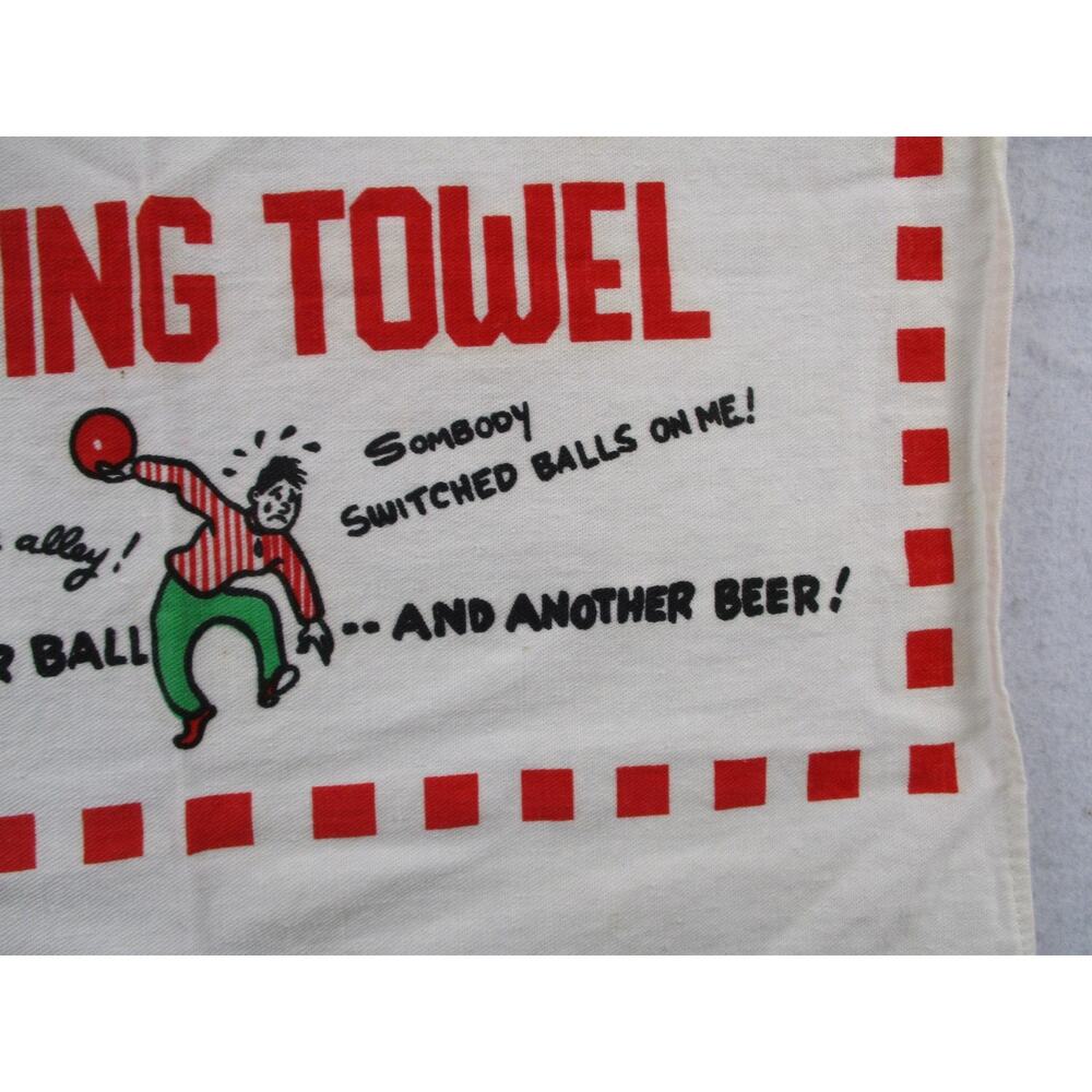Bowler's Crying Towel Multicolor Cotton Retro Bowling Kitchen Tea Towel Humor - Picture 10 of 14